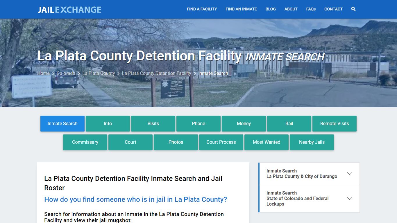 La Plata County Detention Facility Inmate Search - Jail Exchange